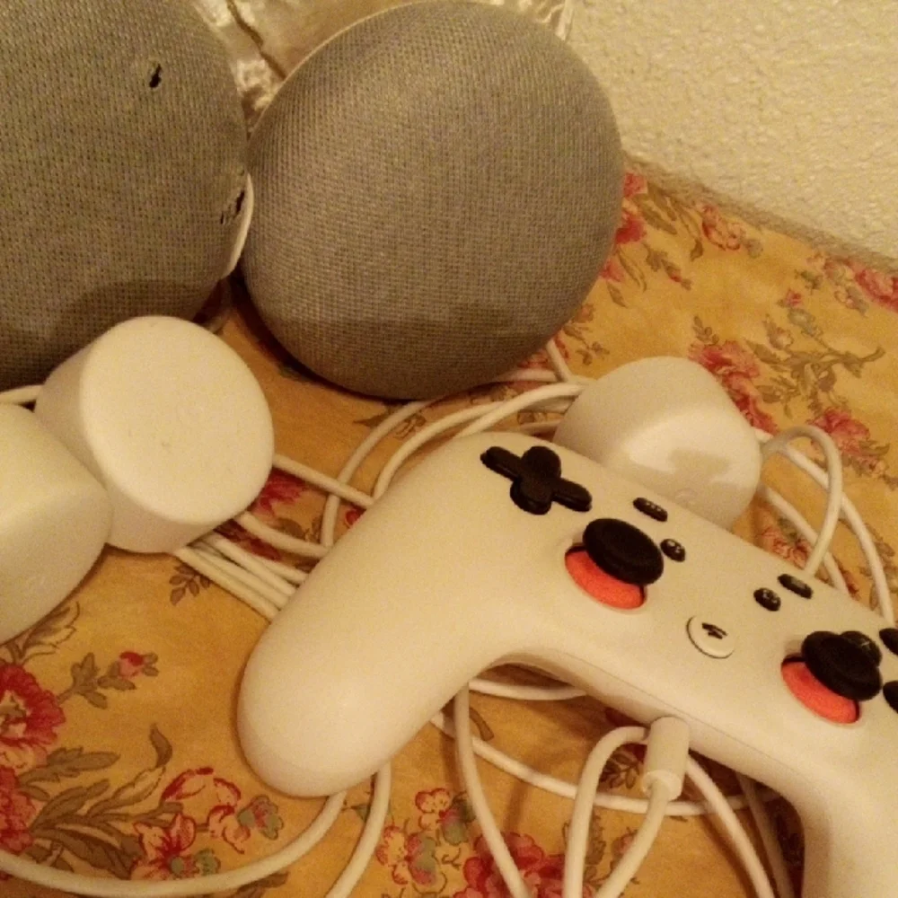White and Black Gaming Controller
